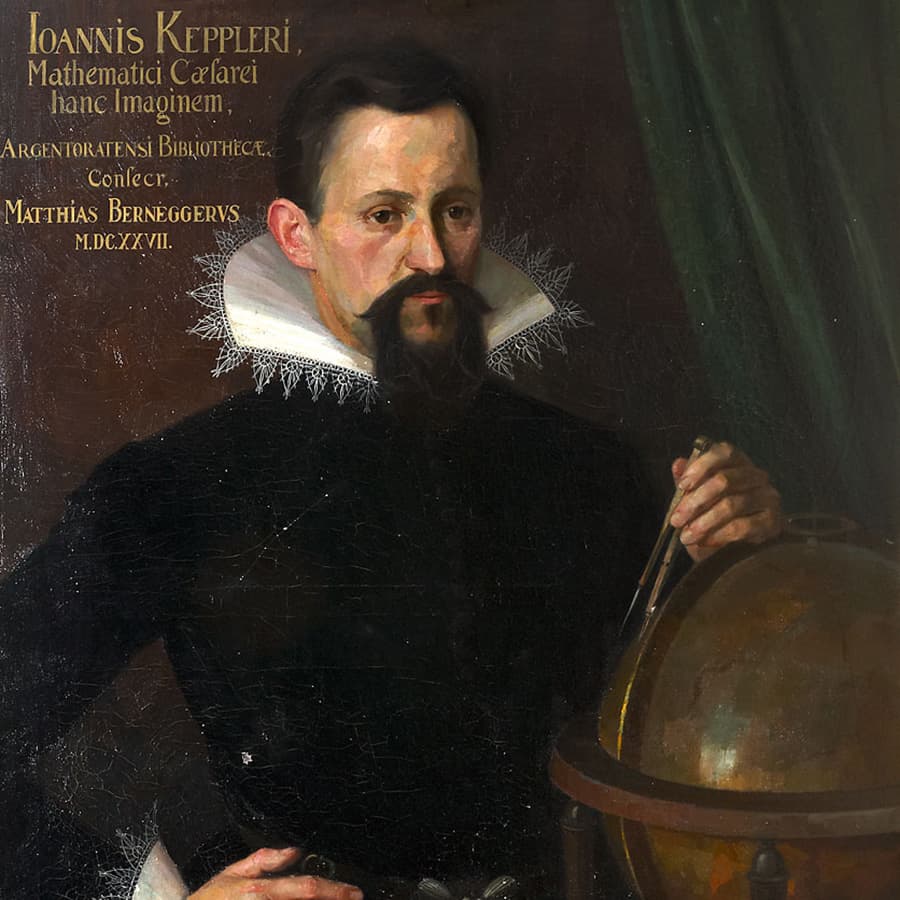 1609年在布拉格出版《新天文學》的約翰尼斯.開普勒(Johannes Kepler)