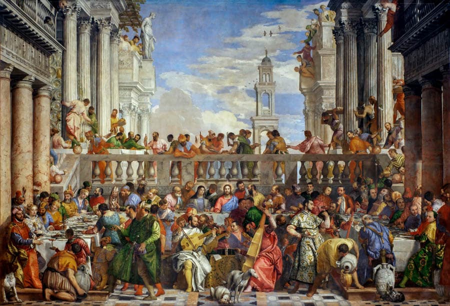 羅浮宮最大的畫作之一,委羅內塞的《迦拿的婚宴》(The Wedding at Cana Veronese)