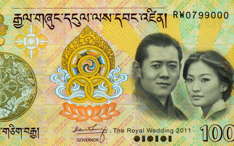 不丹100元紙鈔