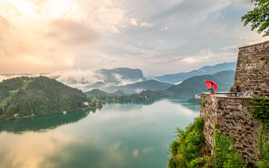 從城堡俯瞰布雷德湖