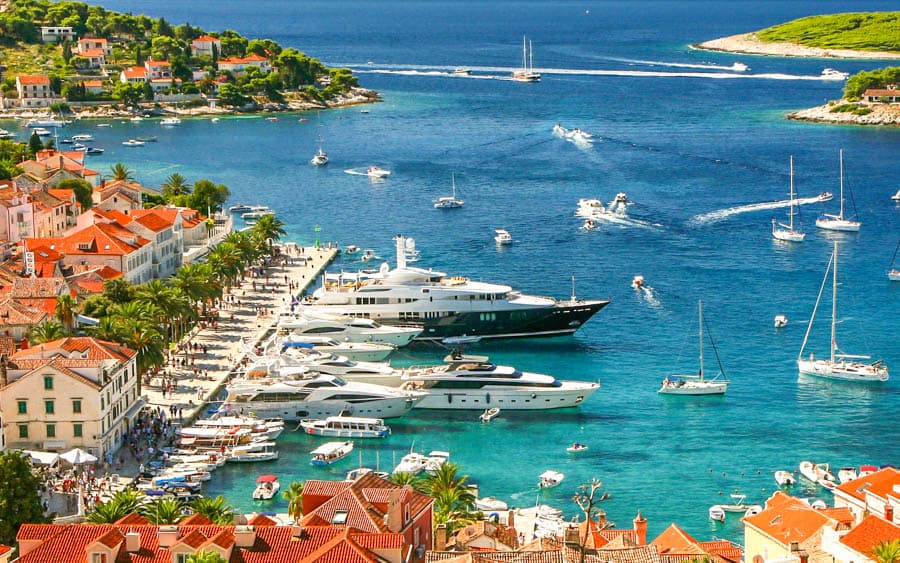 克羅埃西亞赫瓦島的港口