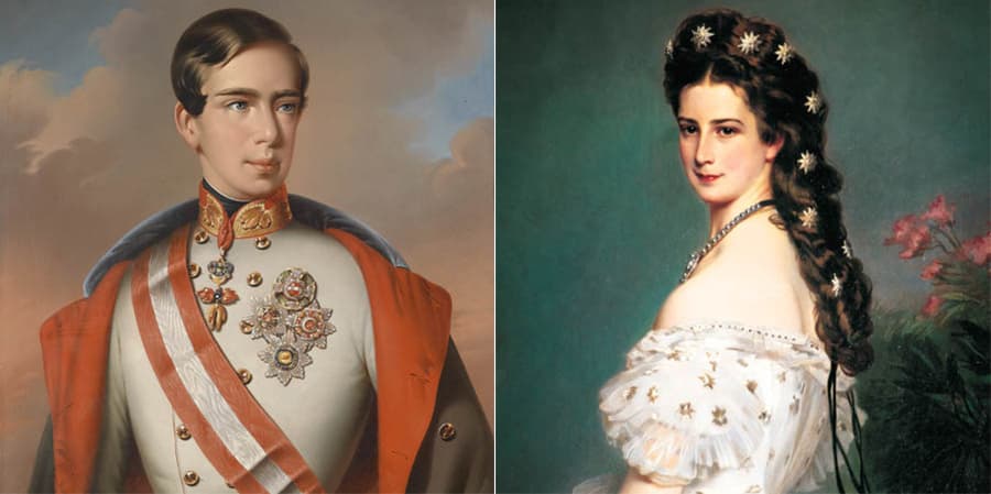 奧地利皇帝法蘭茲約瑟夫一世和皇后伊莉莎白(茜茜公主)