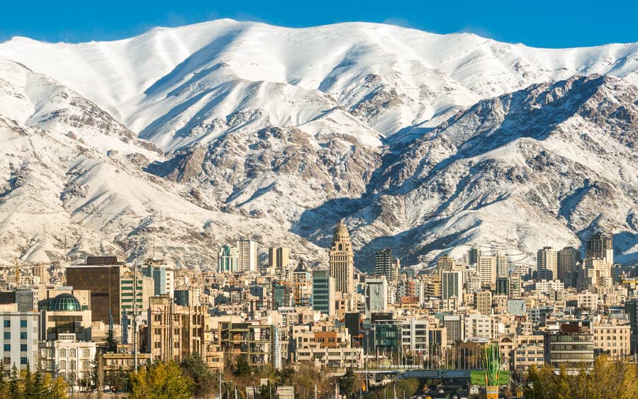 伊朗德黑蘭雪山城市  