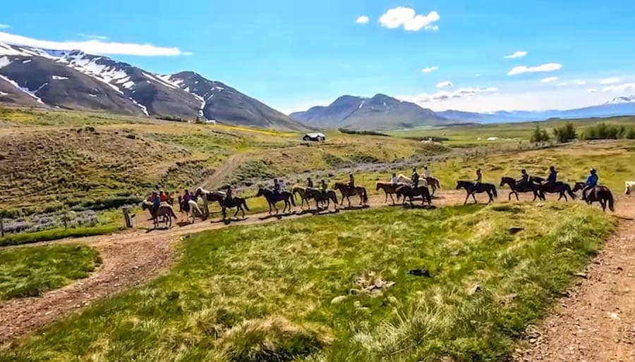 在冰島騎冰島馬的風景,宛如電影中的場景