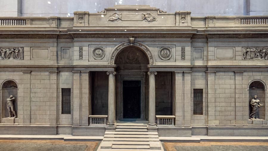 摩根圖書館的石膏建築模型