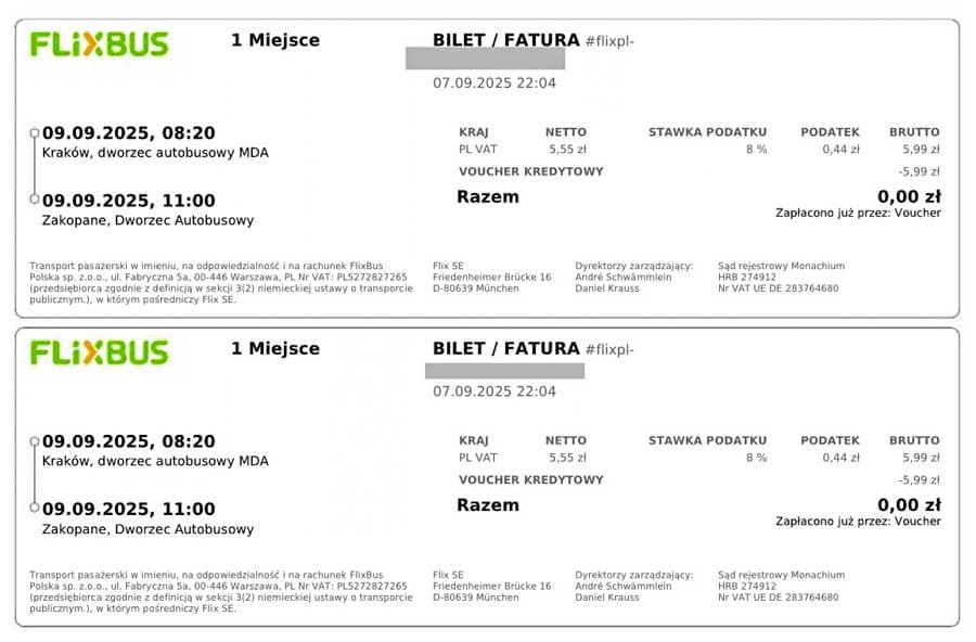 波蘭自助旅行:前往札科帕內的巴士車票