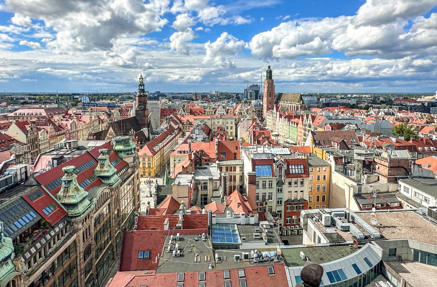 波蘭自助旅行:樂斯拉夫女巫橋俯瞰樂斯拉夫市景