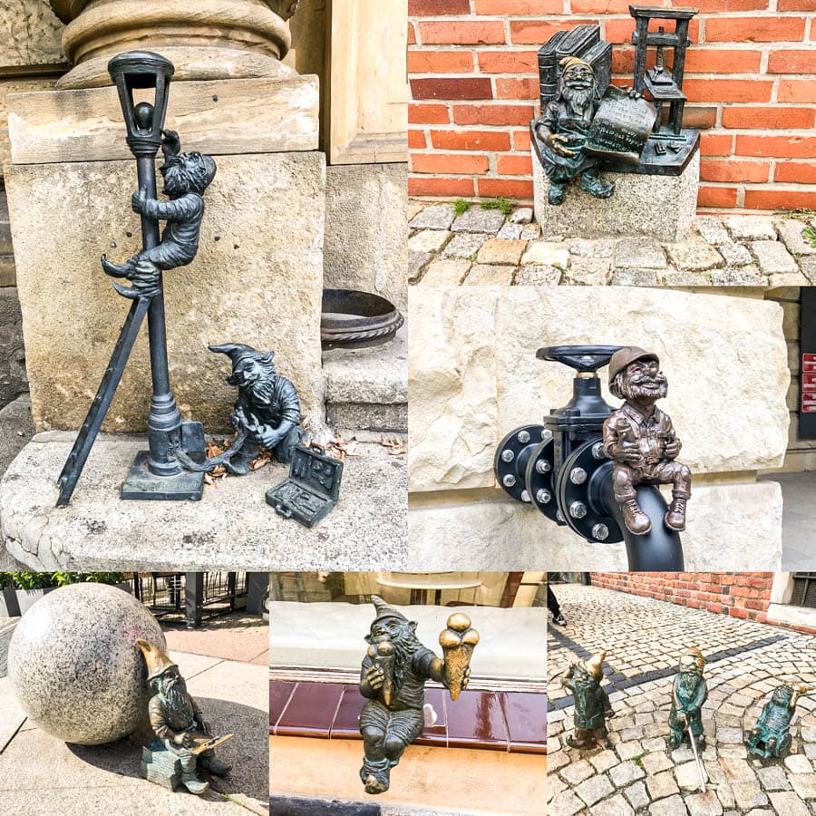 波蘭自助旅行:樂斯拉夫各種樣態的小矮人雕塑