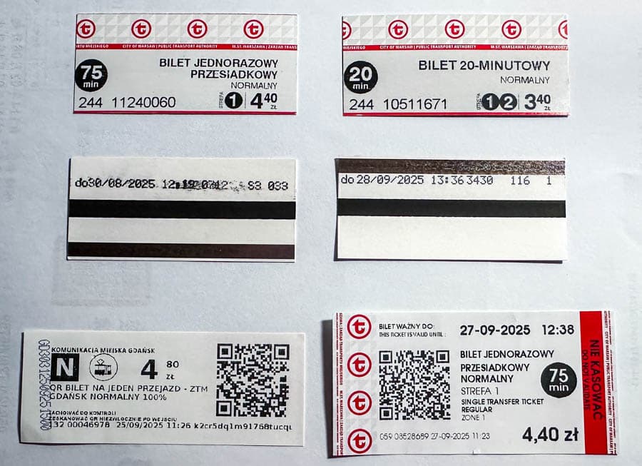 波蘭自助旅行:波蘭各城市的公車、電車、捷運的時間票