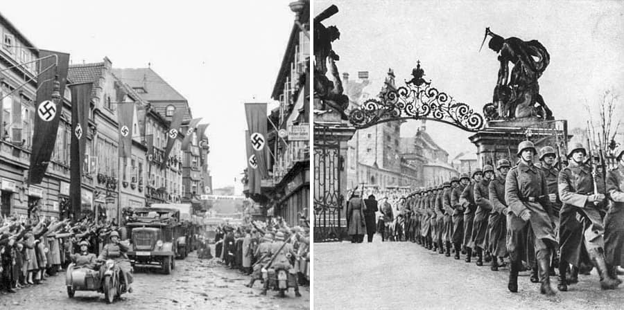 1939德軍從蘇台德高地長驅直入首都布拉格