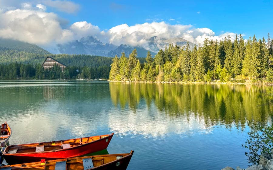 傍晚什特爾巴斯卡湖的湖光山色