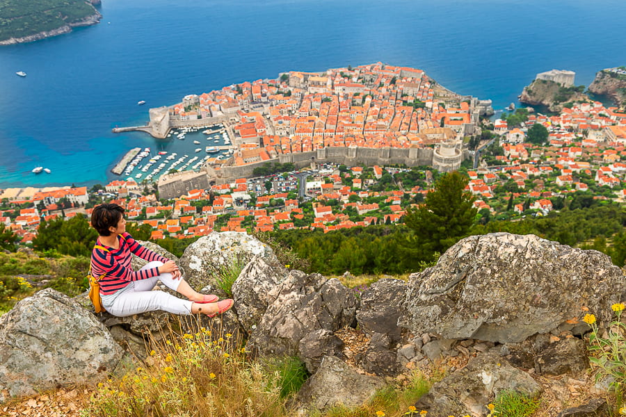 在蘇拉德山俯瞰整座杜布羅夫尼克城