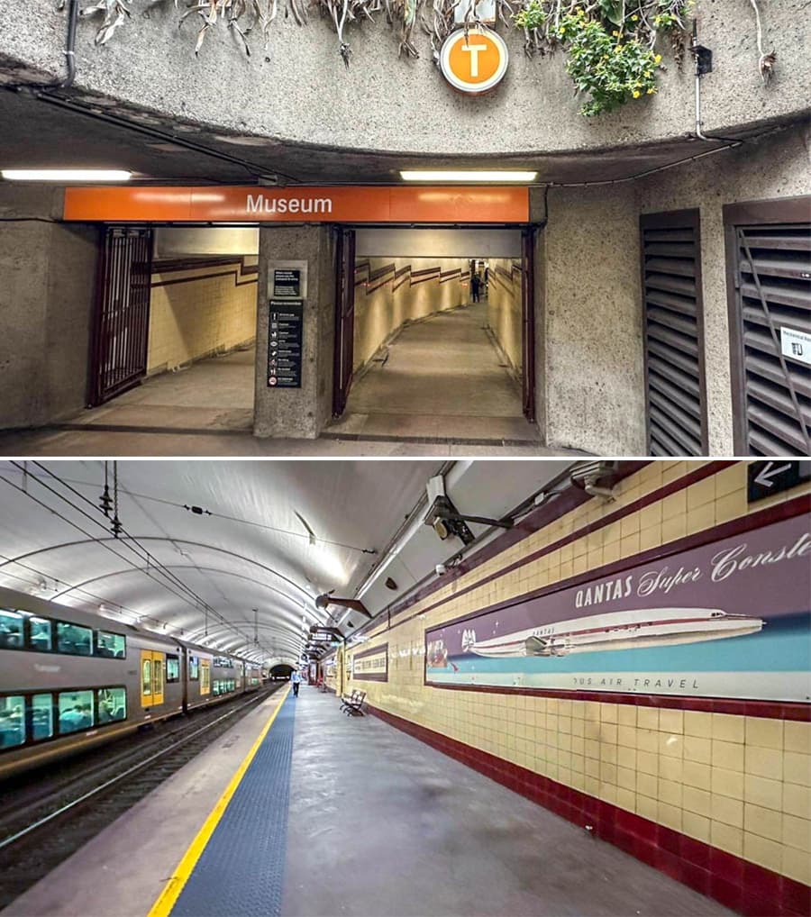 雪梨火車站入口與月台