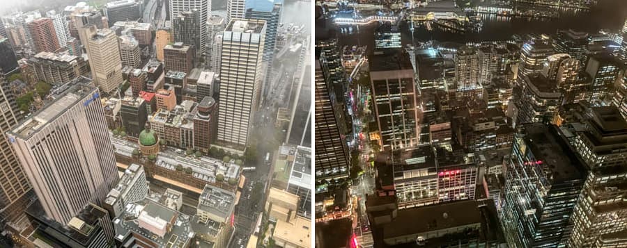 由雪梨塔旋轉餐廳俯瞰市景