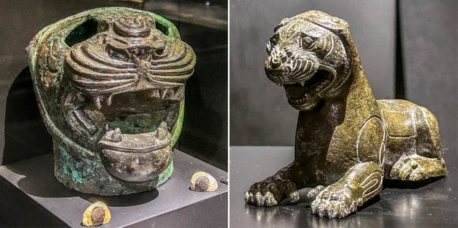 烏拉爾圖青銅獅首與臥獅