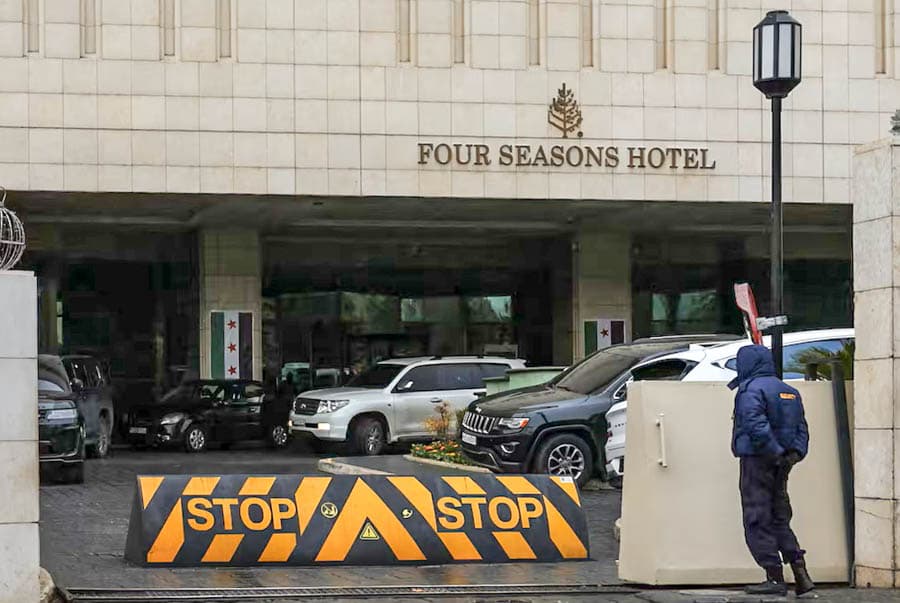 大馬士革四季酒店於內戰後進行嚴密的安保措施 圖 Louai Beshara/法新社