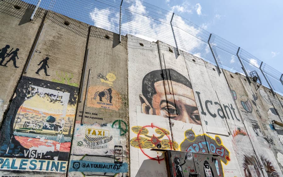 伯利恆隔離牆上的塗鴉創作